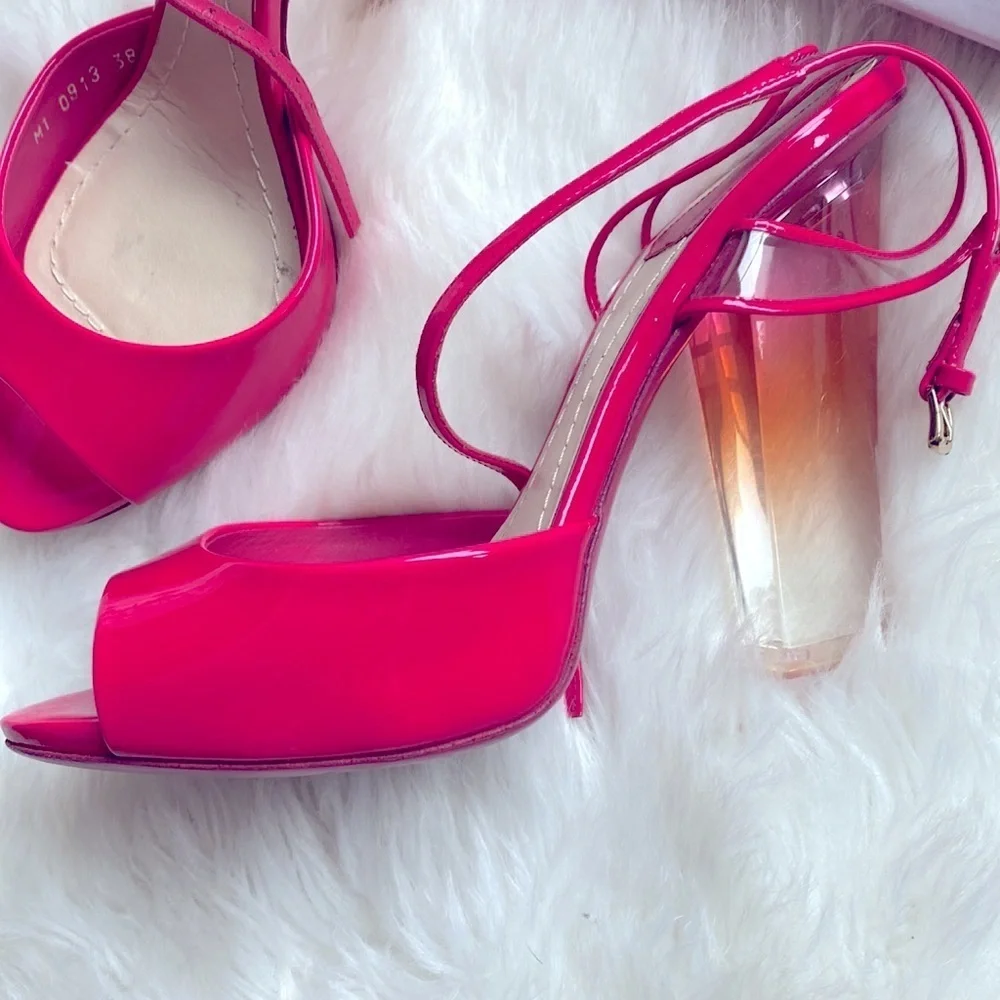 Christian Dior Reflet Plexi Patent PVC Heel